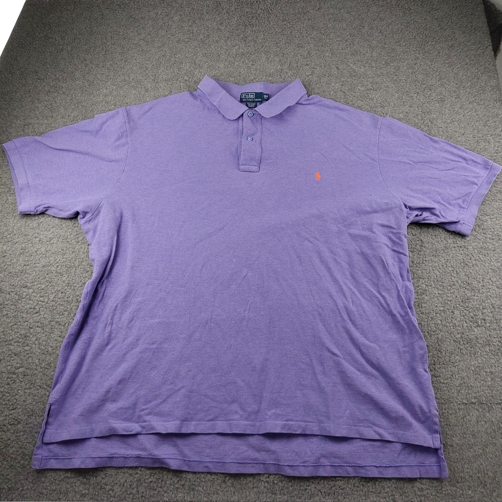 Polo Ralph Lauren Polo Shirt Mens 3XLT Tall Purple Short Sleeve 100% Cotton